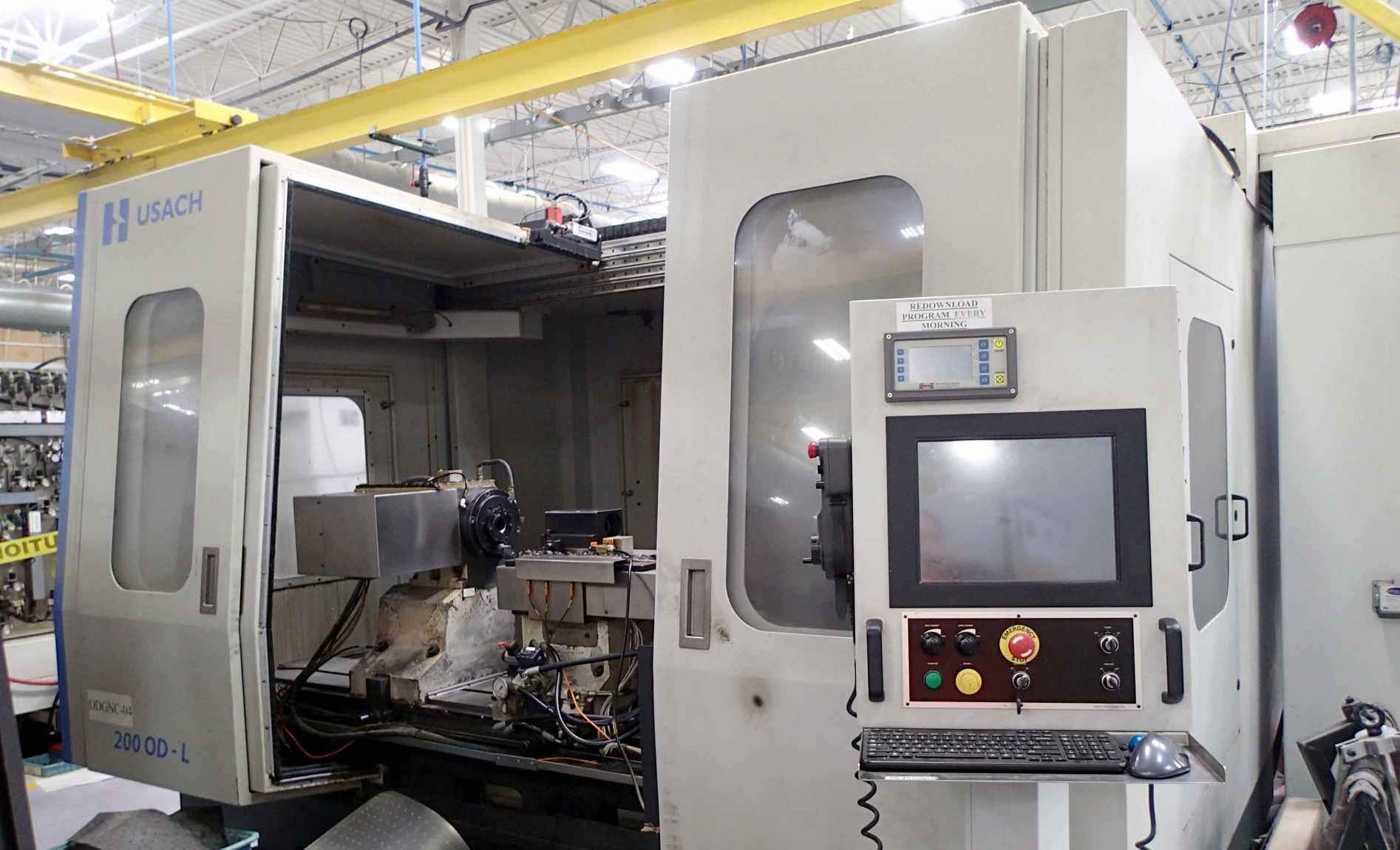 Usach 200 OD-L Dual Wheel CNC Grinder, 2014 - 42" Swing, 80" Centers, Probing, Fanuc, Fabric Filter, Chiller - Image 2