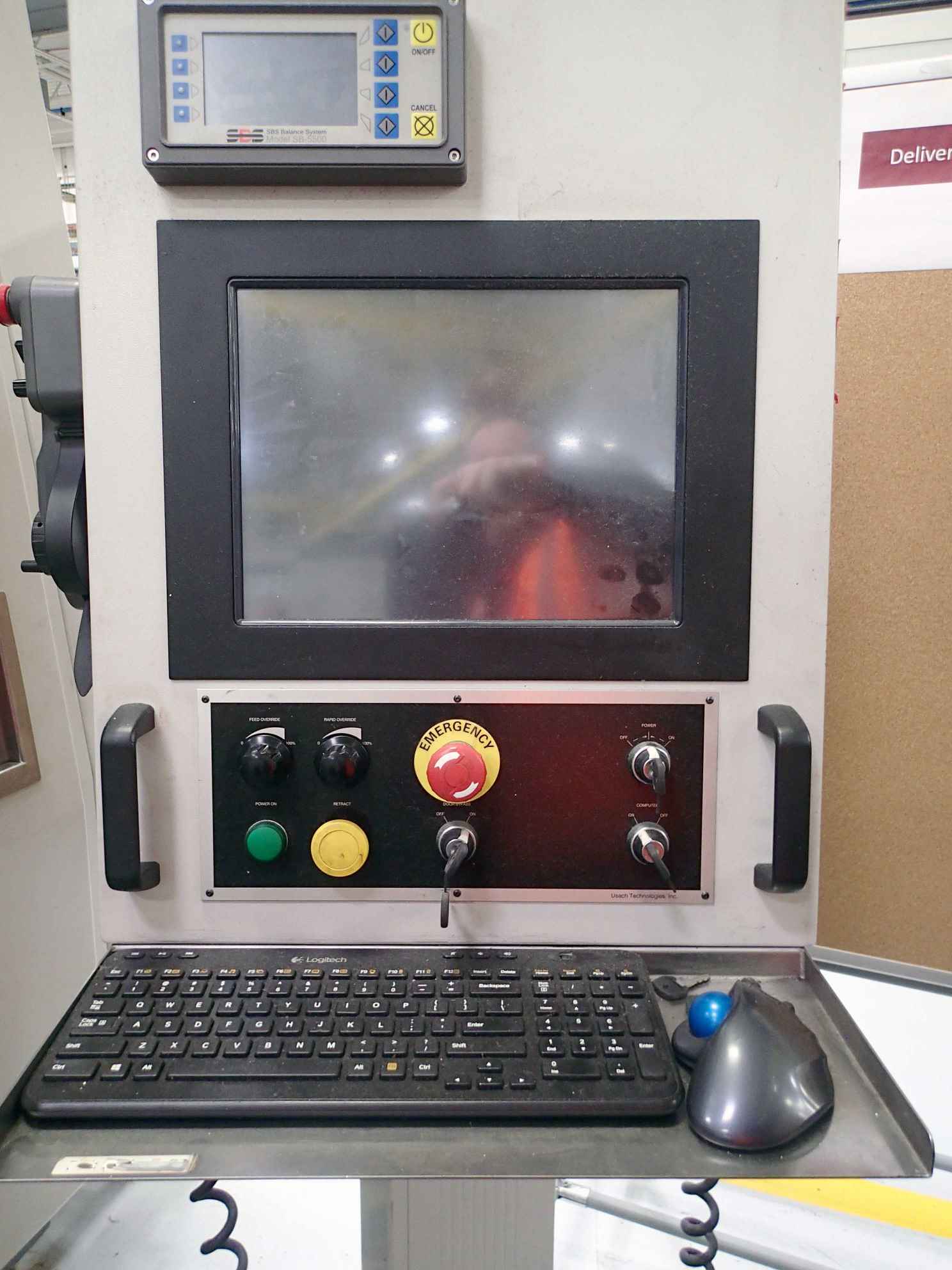 Usach 200 OD-L Dual Wheel CNC Grinder, 2014 - 42" Swing, 80" Centers, Probing, Fanuc, Fabric Filter, Chiller - Image 8