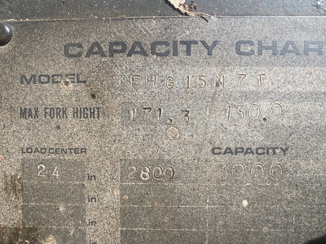 TCM FHG15N7T 3000 lb Propane Forklift, 1991 - Image 7