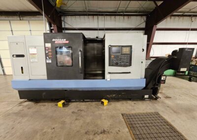 DOOSAN PUMA 480 LATHE WITH LNS TURBO HB CHIP CONVEYOR