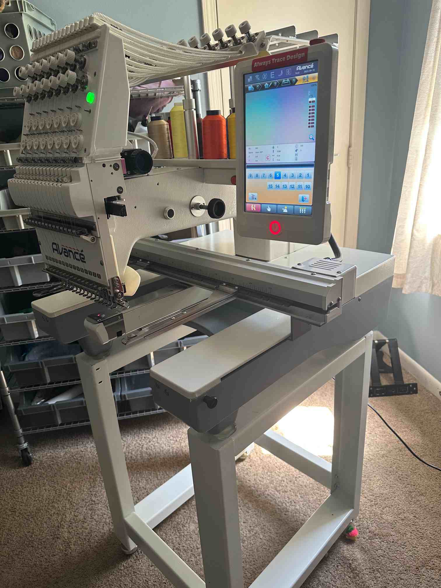 15 Head Avance 1501C Commercial Embroidery Machine