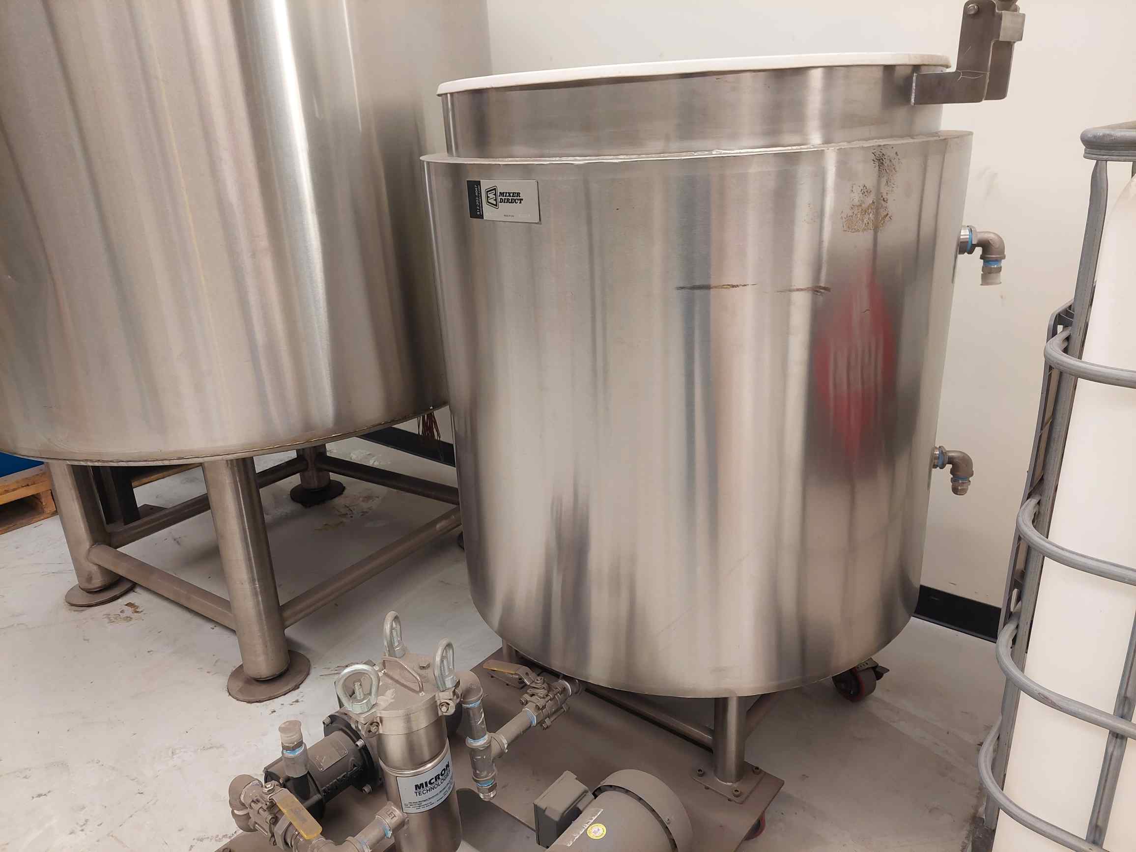 150 Gallon Mixer Direct SSTSC0150 Stainless Steel Mixing Tank