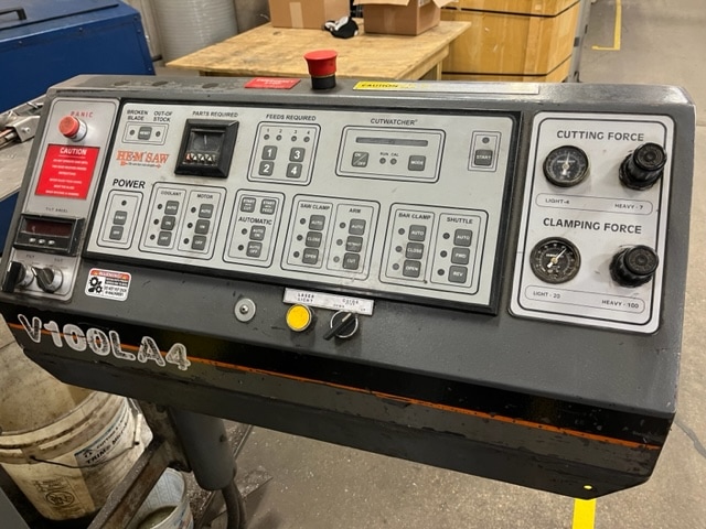 18" X 22" HEM V100LA-4 Automatic Vertical Band Saw