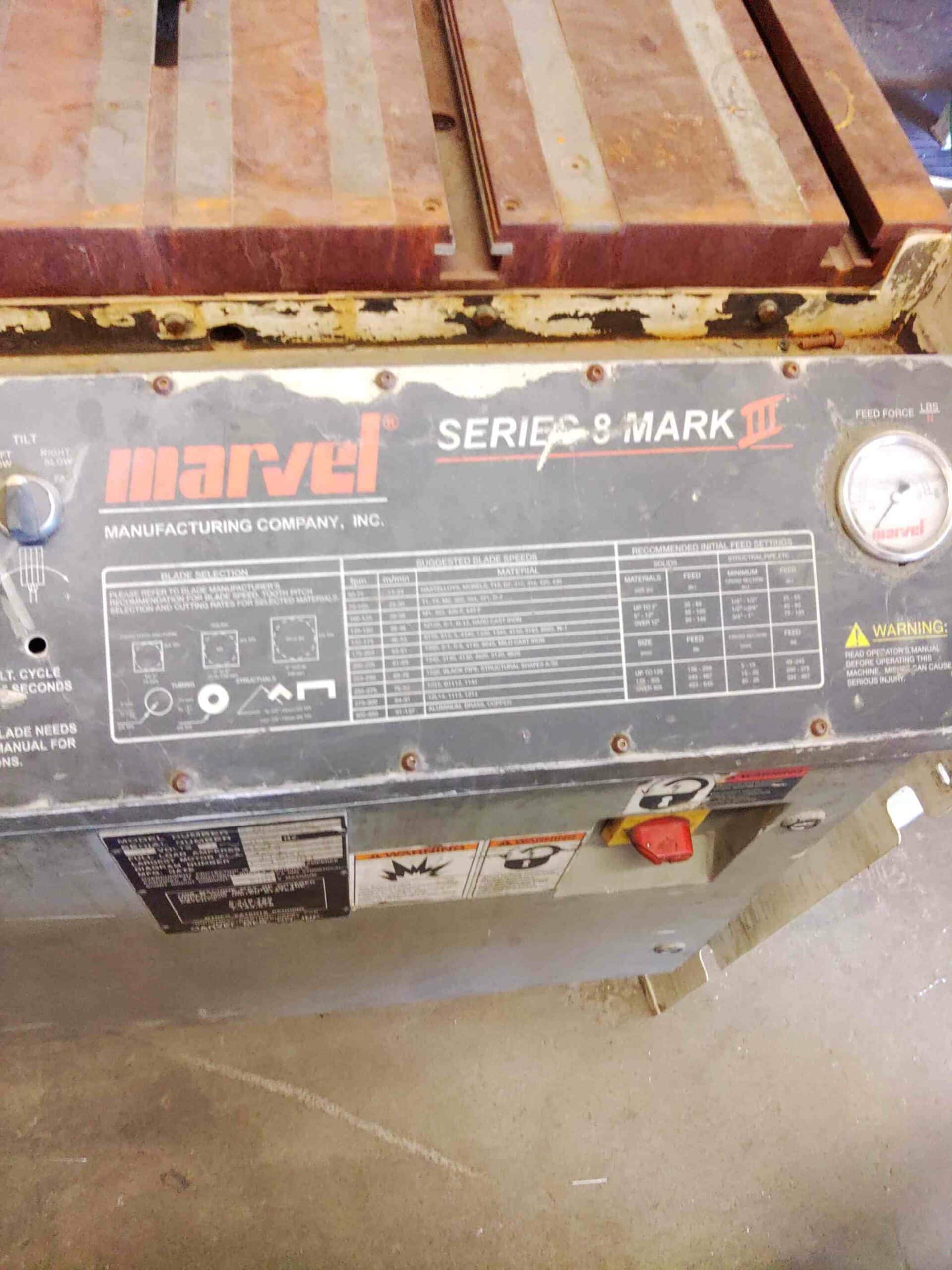 18"x 22" Marvel Series 8-Mark III Vertical Band Saw