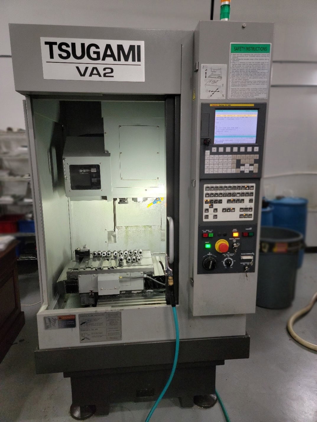 Tsugami VA 2 VMC, 2015 - 30,000 RPM, Fanuc OiMD Control, Renishaw Probe, Rigid Tapping