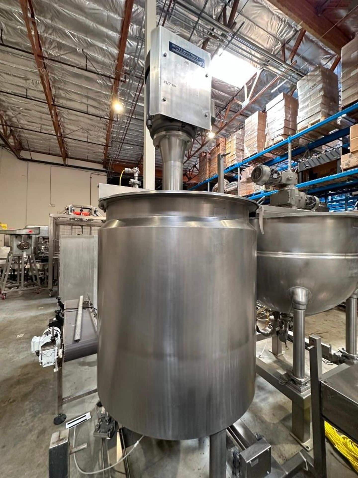 2006-275-gallon-scott-turbon-mixer-stainless-steel-homogenizing-mixing-kettle-with-adjustable-baffles 2006 275 gallon scott turbon mixer stainless steel homogenizing mixing kettle with adjustable baffles
