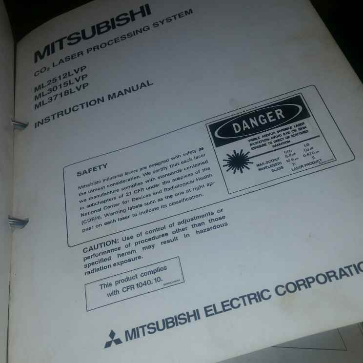 4000 Watt Mitsubishi ML3015LVP CO2 Laser