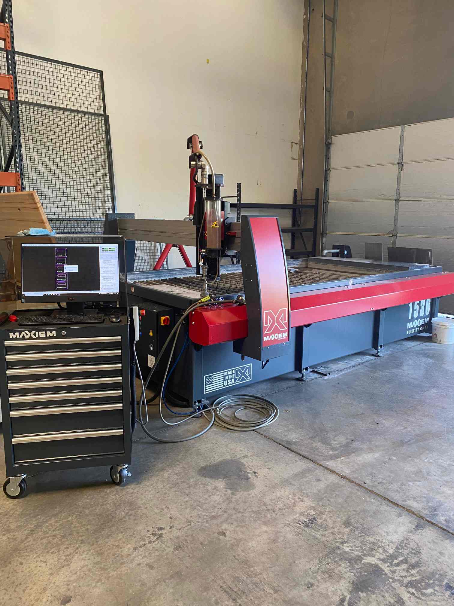 6' x 12' Omax 1530 Maxiem Waterjet 60,000 PSI