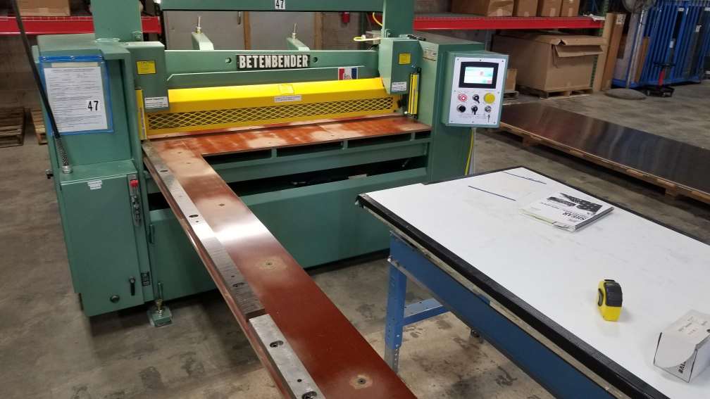 5' x 10 gauge Betenbender Hydraulic Shear