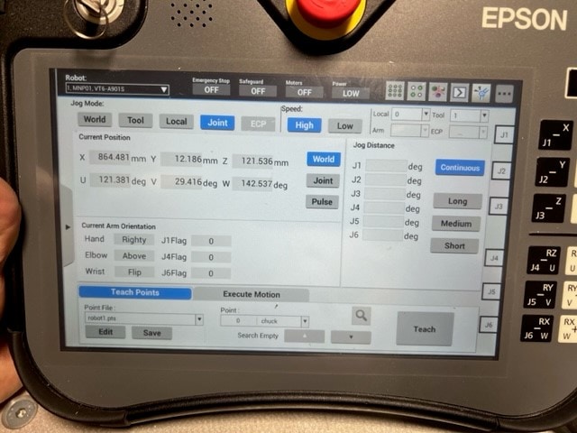 Epson VT6 Six Axis Robot with Doig Mobile Robot Workbox
