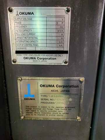 Okuma LB4000EXII Space Turn CNC Lathe