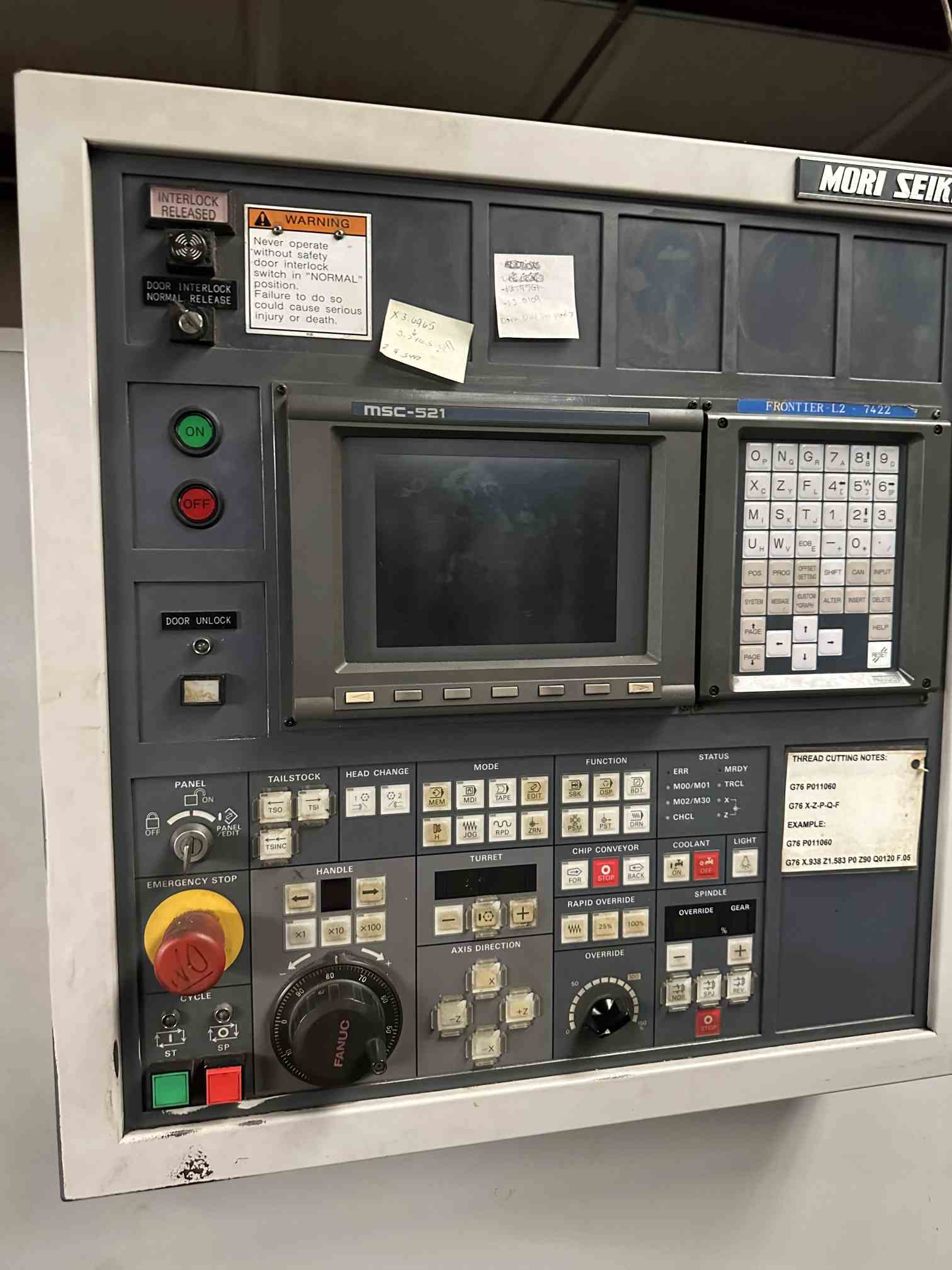 Mori Seiki Frontier-LII CNC Lathe