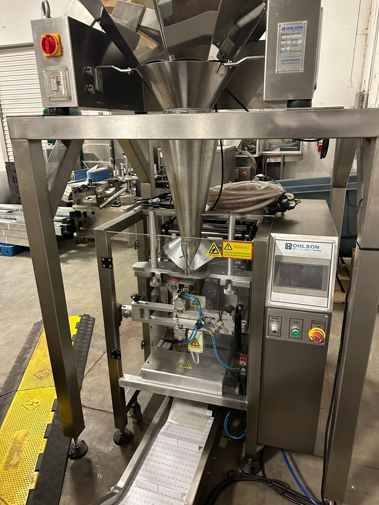 Ohlson VFFX-427-SS Vertical Form Fill and Seal Packaging System