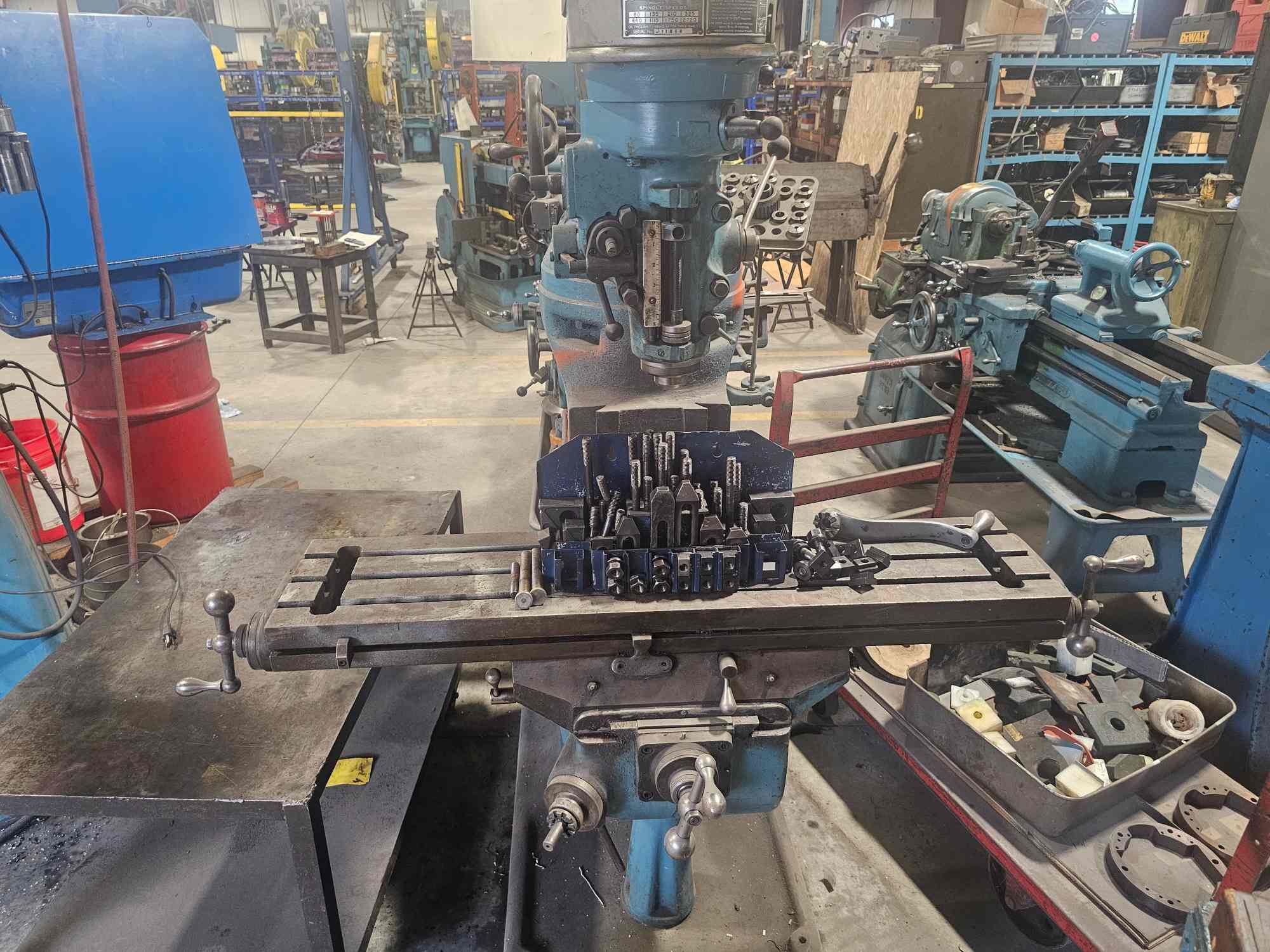 Bridgeport Vertical Mill, 9" x 42" Table, 1 HP