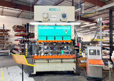 1998 clearing seyi sn2-220 220 ton gap frame double crank press shadow vi light curtains
