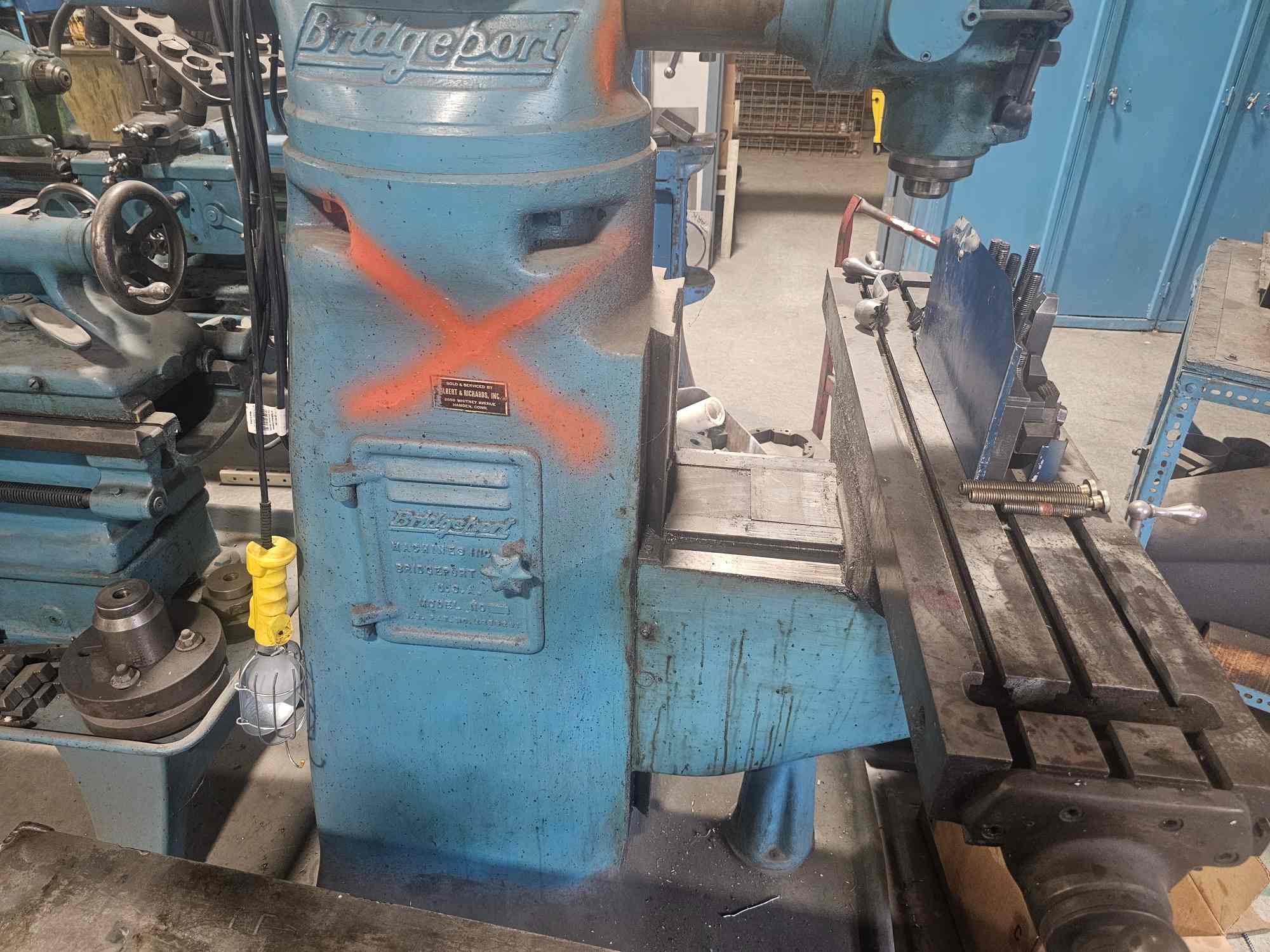 Bridgeport Vertical Mill, 9" x 42" Table, 1 HP