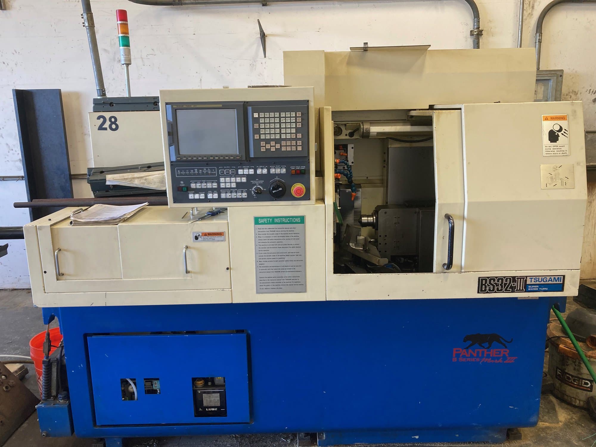 Tsugami BS32C-III CNC Swiss Lathe