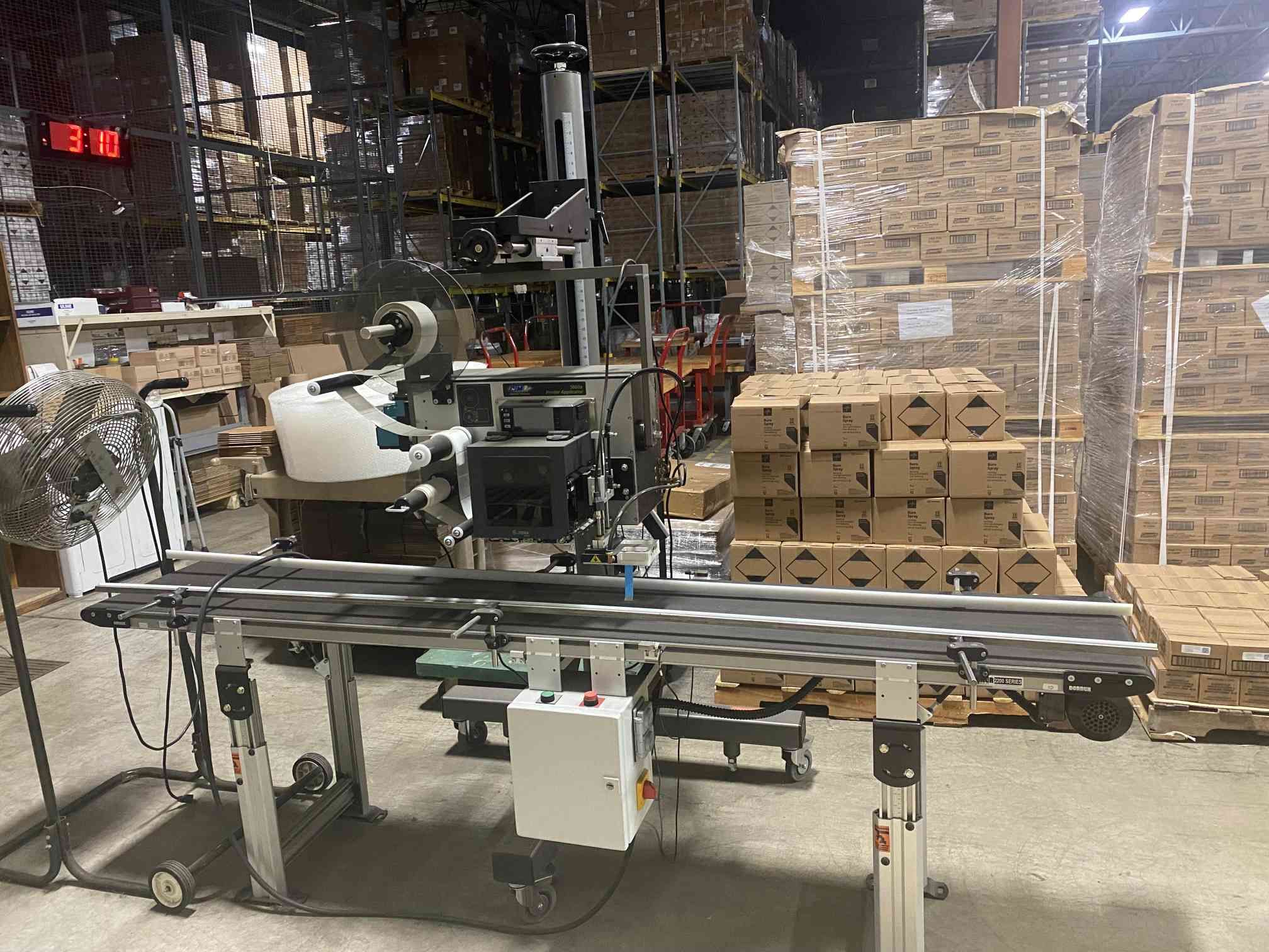 CTM 3600A Labeling System with 16" x 8' Conveyor