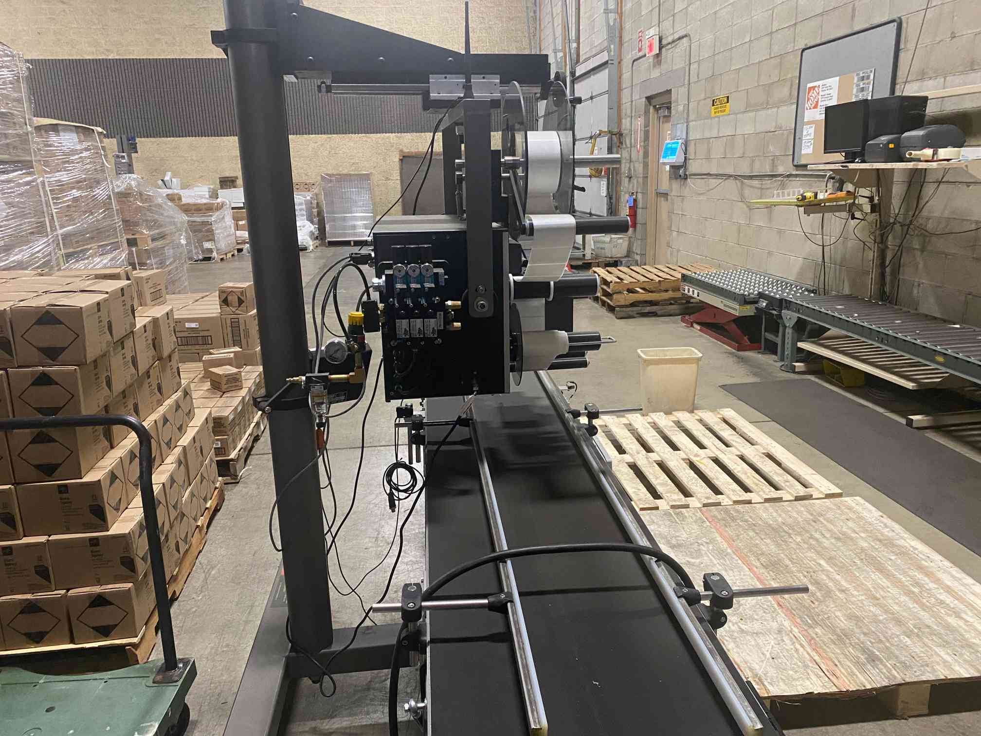 CTM 3600A Labeling System with 16" x 8' Conveyor