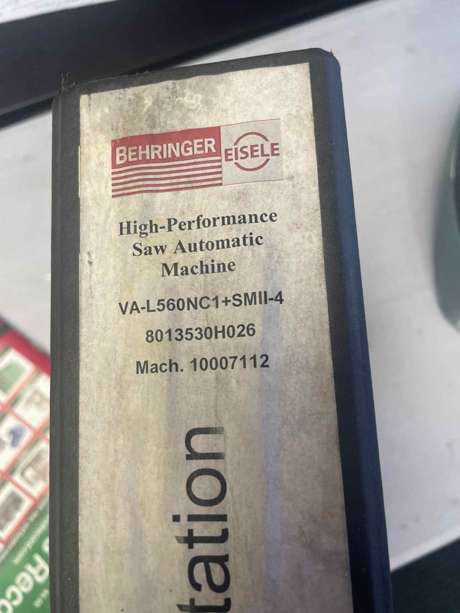 Behringer Val-560 NC1 Automatic Cold Saw