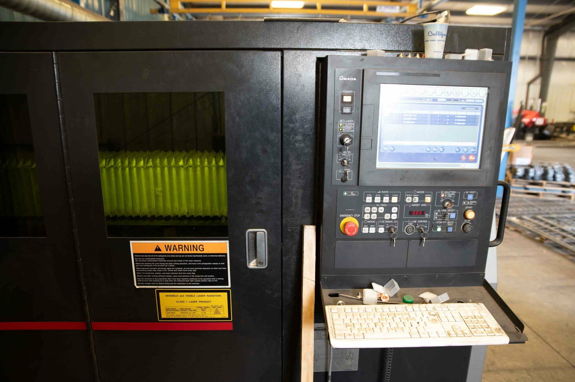 2000 watt Amada LCG 3015 AJ Fiber Laser