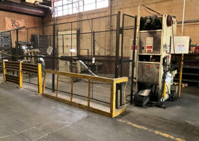 aida stamping machine with material straightener and material feeder