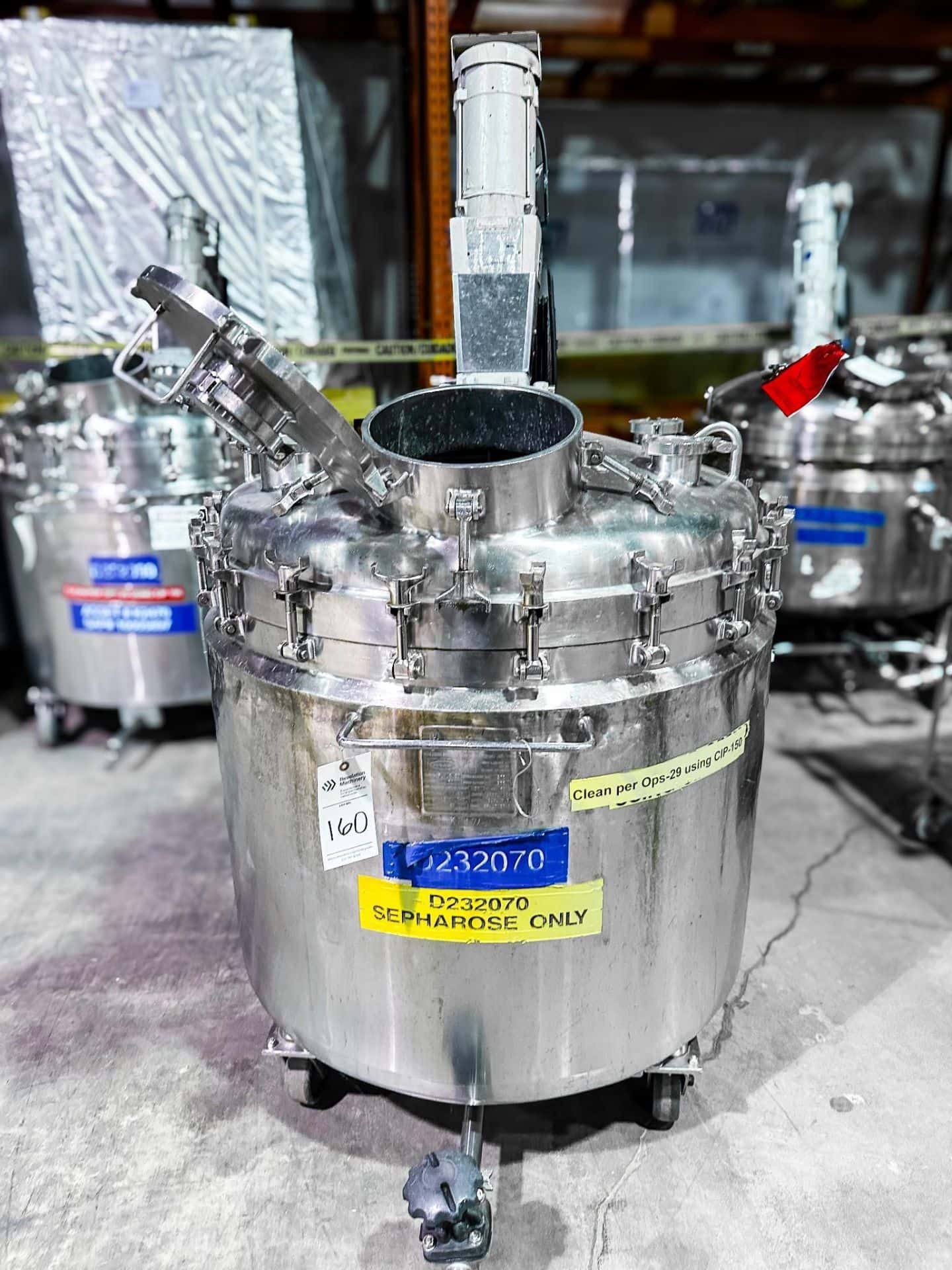 walker 316l ss 132 gallon 500 liter reactor tank jacketed agitated