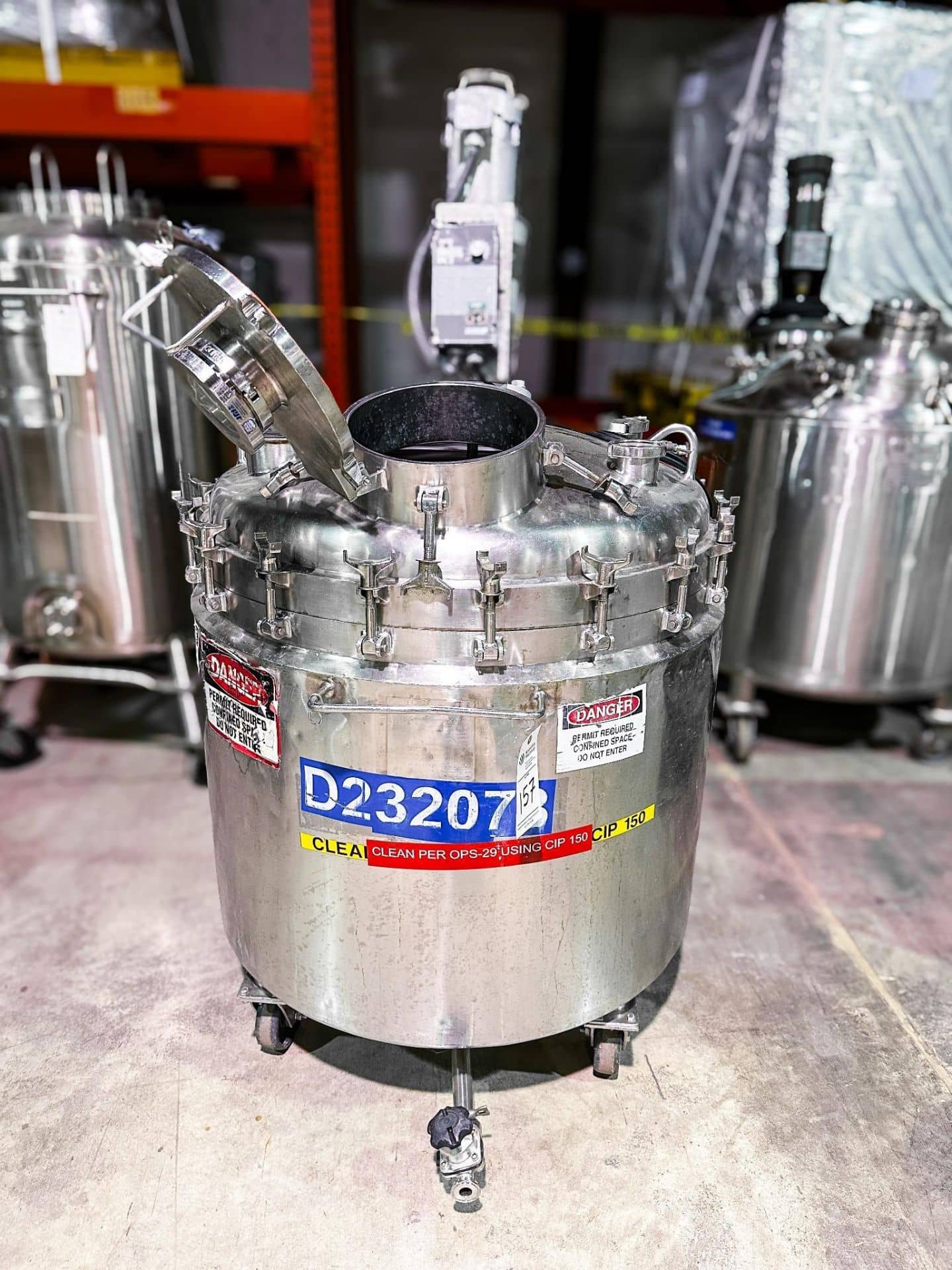 walker 316l ss 132 gallon 500 liter reactor tank jacketed agitated