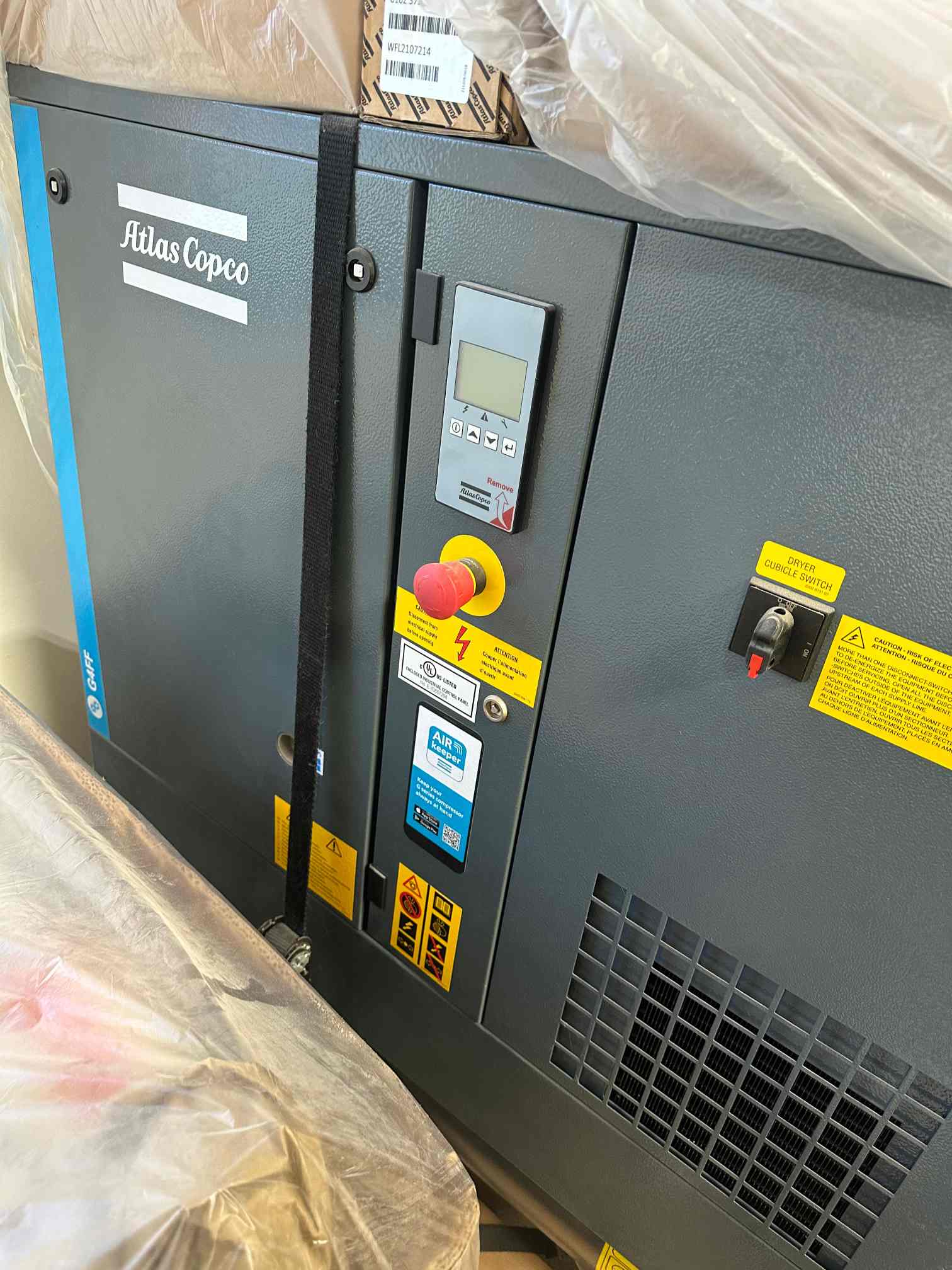 5.5 HP Atlas Copco G4FF Rotary Screw Air Compressor