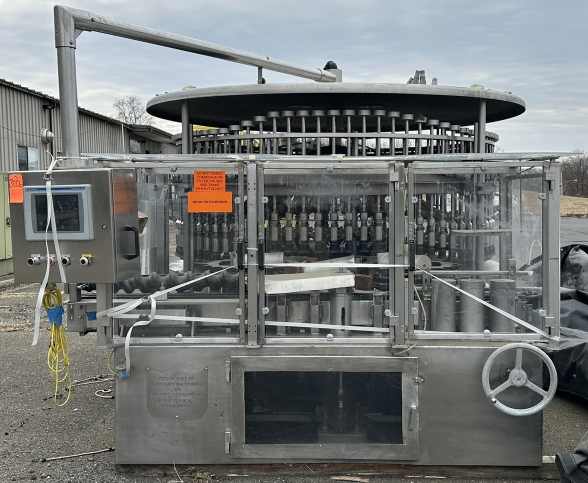 80 Head U.S. Bottlers Machinery Co. Gravity Liquid Filler Monoblock PGF-80