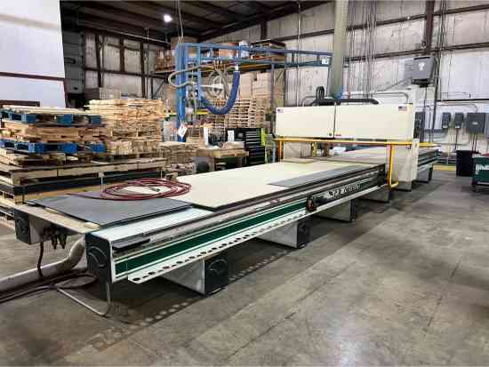 5' x 29' C.R. Onsrud 288G12 Panel Pro Router with Dekker Vacuum Pump