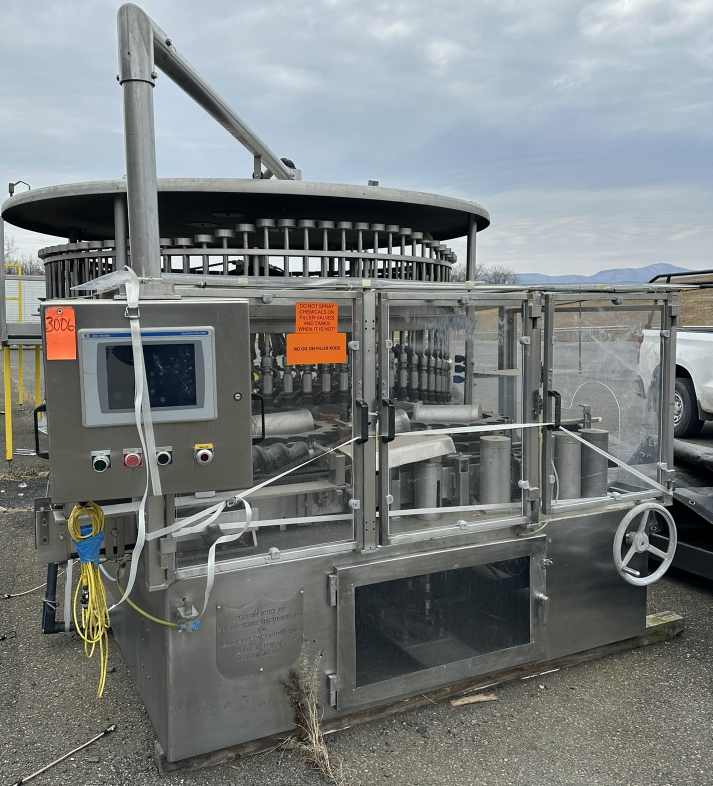80 Head U.S. Bottlers Machinery Co. Gravity Liquid Filler Monoblock PGF-80