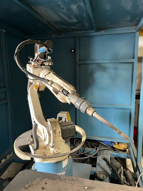 OTC Almega Arc Cell E-120 AX2 Robotic Weld Cell