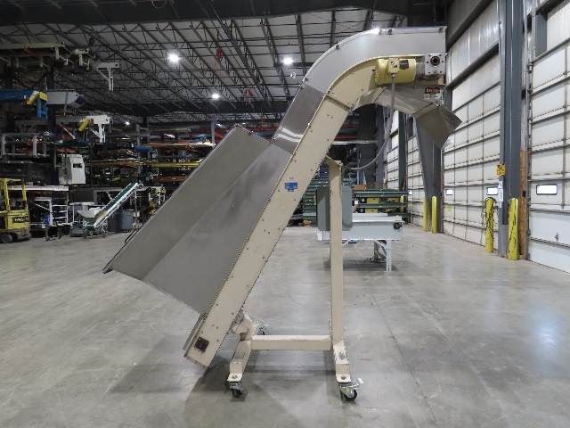 Kartridg Pak 18"x 11' Cleated Incline Conveyor Elevator Feed Hopper 72FPM