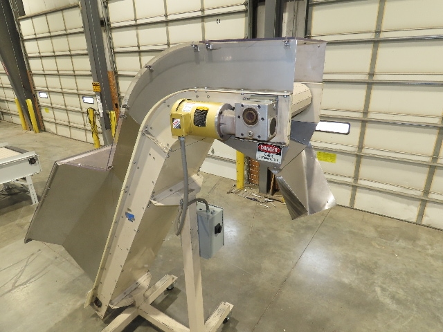 Kartridg Pak 18"x 11' Cleated Incline Conveyor Elevator Feed Hopper 72FPM