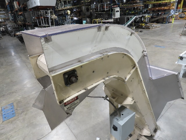 Kartridg Pak 18"x 11' Cleated Incline Conveyor Elevator Feed Hopper 72FPM