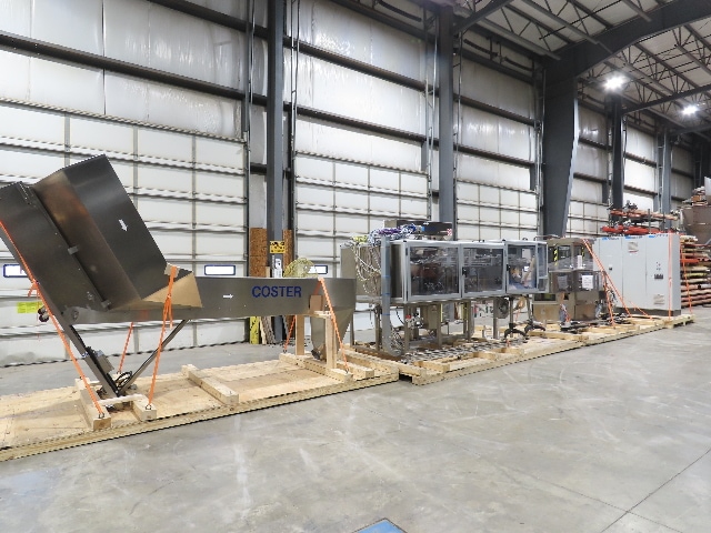 Coster CAP300 Cap Placing Line Aerosol Bottle Capper & Sorter with Feed Hopper