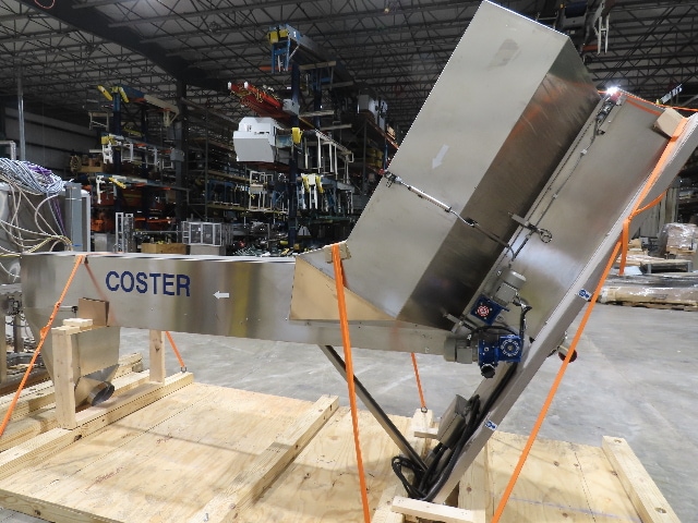 Coster CAP300 Cap Placing Line Aerosol Bottle Capper & Sorter with Feed Hopper