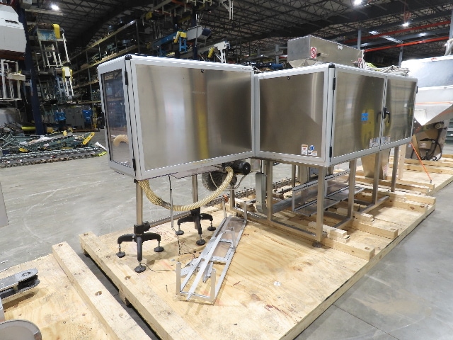Coster CAP300 Cap Placing Line Aerosol Bottle Capper & Sorter with Feed Hopper