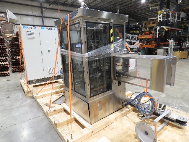 Coster CAP300 Cap Placing Line Aerosol Bottle Capper & Sorter with Feed Hopper