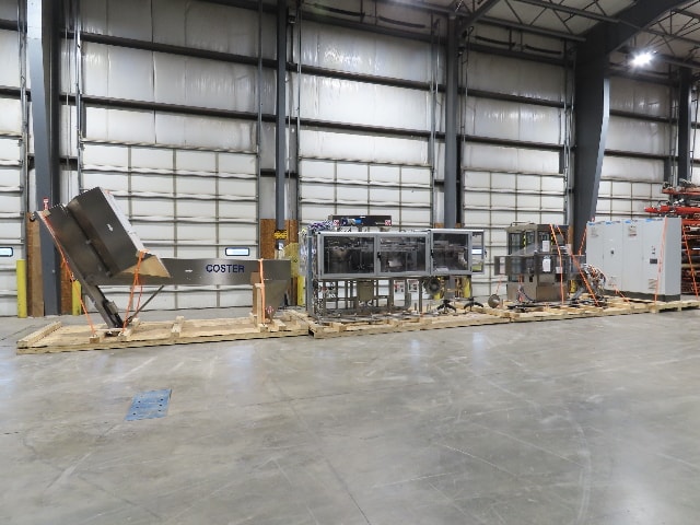 Coster CAP300 Cap Placing Line Aerosol Bottle Capper & Sorter with Feed Hopper