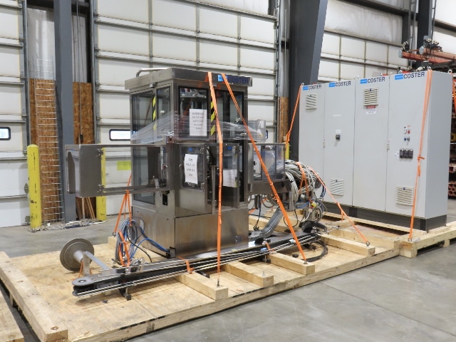 Coster CAP300 Cap Placing Line Aerosol Bottle Capper & Sorter with Feed Hopper