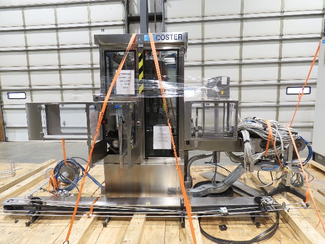 Coster CAP300 Cap Placing Line Aerosol Bottle Capper & Sorter with Feed Hopper