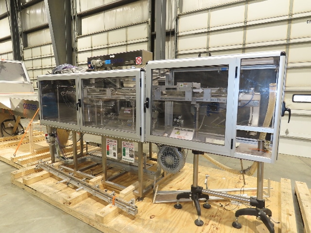 Coster CAP300 Cap Placing Line Aerosol Bottle Capper & Sorter with Feed Hopper