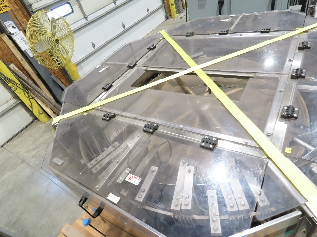 Shibuya Hoppmann Norwalt Aerosol Can Puck Sorter Inserter Line w/ Feeder Hopper