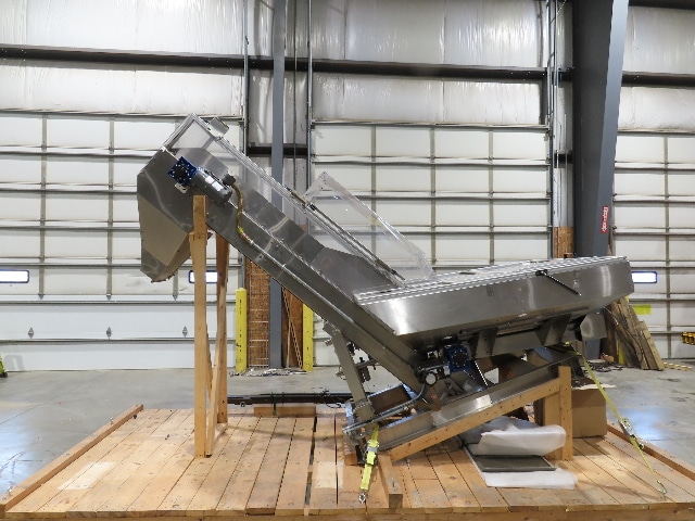 Shibuya Hoppmann Stainless Bottle Valve Feed Hopper Elevator Conveyor .5Hp 460V