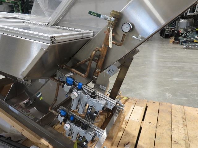 Shibuya Hoppmann Stainless Bottle Valve Feed Hopper Elevator Conveyor .5Hp 460V