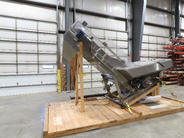 Shibuya Hoppmann Stainless Bottle Valve Feed Hopper Elevator Conveyor .5Hp 460V