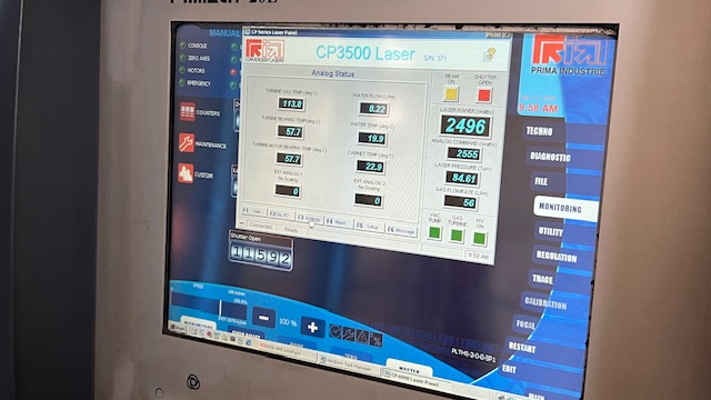4,000 Watt Prima Platino CO2 Laser 5' x 10'