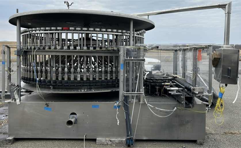 80 Head U.S. Bottlers Machinery Co. Gravity Liquid Filler Monoblock PGF-80